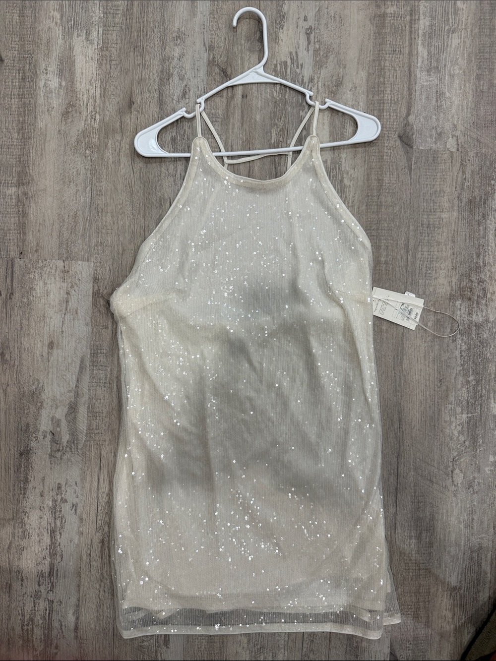 Target Cream Sequin Maxi Dress